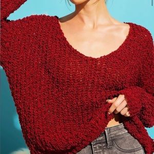 Slouchy Popcorn Knit Pullover Boat Neck Sweater